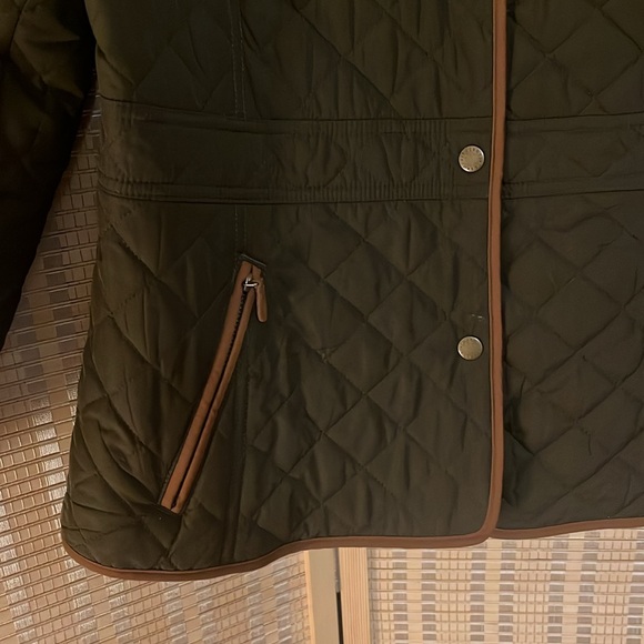 Talbots diamond quilted jacket olive green - Picture 5 of 8
